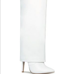 ***New***No Regrets Layered White Stiletto Boot